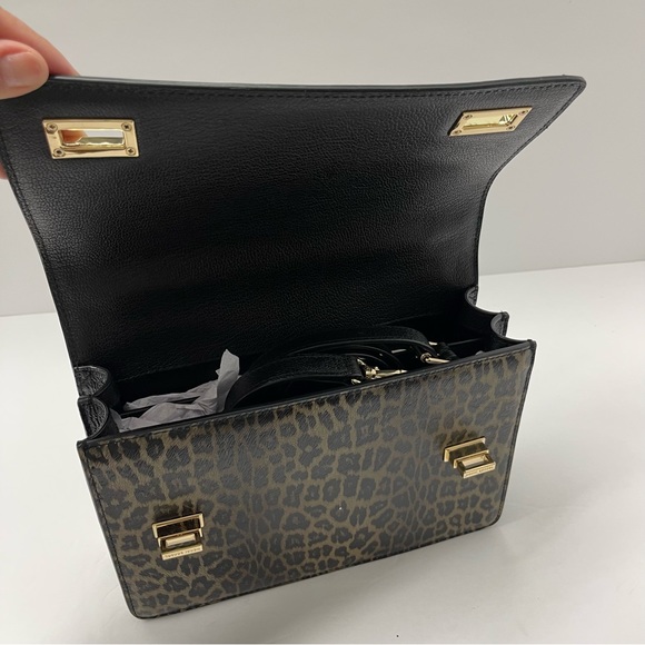 Henri Bendel West 57th RARE Leopard School Bag NWT/ Stripe Dustbin - Picture 4 of 16